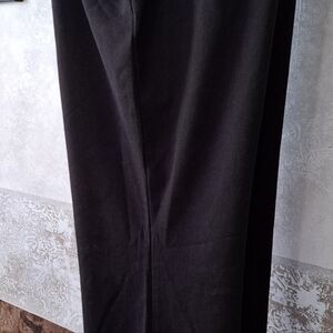 RAFAELLA WOMENS CONTOURED WAIST CURVY FULLER FIT TAPERED BOOTCUT BLACK PANTS 14